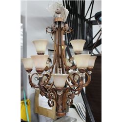 LARGE BRASS COLOUR CHANDELIER