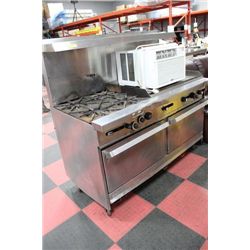 STAINLESS GAS COOKTOP WITH GRIDDLE