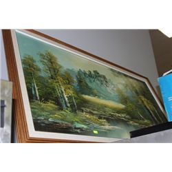 ESTATE OAK FRAMED J.T. SAMUEL CANVAS PAINTING