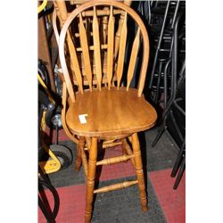 WOODEN BAR CHAIRS X7