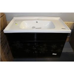 NEW CERAMIC TOP FLOATING FLORAL BATHROOM