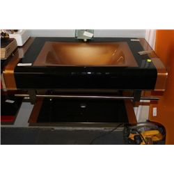BROWN/BLACK GLASS BATHROOM VANITY (6408) ON CHOICE