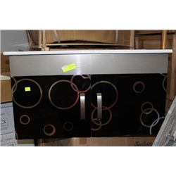 NEW BLACK AND SILVER BUBBLE DESIGN BATHROOM VANITY
