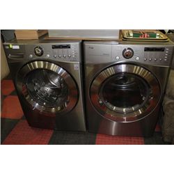 SILVER LG FRONTLOAD LAUNDRY SET