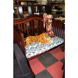 SOLID WOOD TODDLER W/ MATTRESS