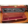 Image 1 : WOOD WINE BOX W/ ACCESSORIES