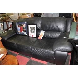 BLACK LEATHER SOFA