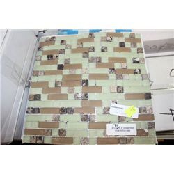 EARTH TONE GLASS MOSAIC TILE X 11 SQ FT