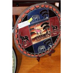 HAND CRAFTED AFRICAN DISPLAY PLATE