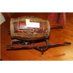 OLD FASHION WHEEL BARROW DISPLAY W/