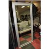 Image 1 : SILVER FRAMED & BEVELLED MIRROR (LARGE)