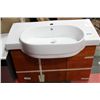 Image 1 : WOOD FLOATING VANITY W CERAMIC SINK