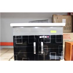 BLACK AND SILVER FLOATING BATHROOM VANITY