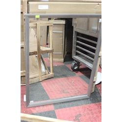 SILVER FRAMED VANITY MIRROR