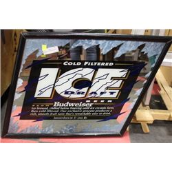 VINTAGE BUDWEISER FRAMED BAR MIRROR