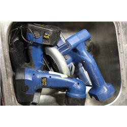 GTV 18V DRILL, FLASHLIGHT & CIRCULAR SAW