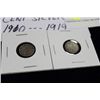 Image 1 : 2 CANADA 5 CENT SILVER COINS 1910-19