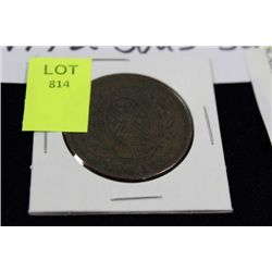 LOWER CANADA 1844 2 SOUS, SCARCE