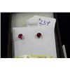 Image 1 : RUBY & WHITE GOLD 10 KT EARRINGS
