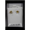Image 1 : CITRINE & .925 SILVER EARRINGS