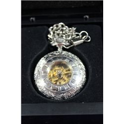 WILMOT 17-JEWEL POCKET WATCH W/ CHAIN