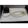 Image 1 : #1 KREMENTZ 3 PC PEARL SET, NECKLACE,BRACELET &