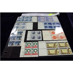 USA 9 BLOCKS STAMPS, MINT, 1952-1966