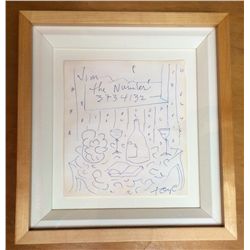 "Jim, the number is …" by Tony Curtis and signed photograph