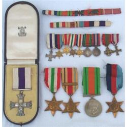Boxed Military Cross awarded to Lieutenant Norman Henry Boardley RA, George VI...