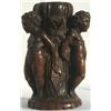 Image 1 : C17th Netherlandish carved & parcel gilt part light fitment with 3 cherubs...
