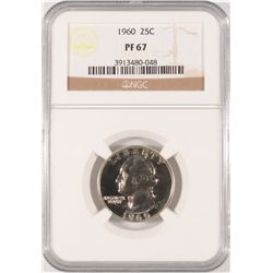 1960 WASHINGTON QUARTER, NGC PROOF-67