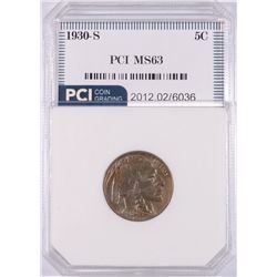 1930-S BUFFALO NICKEL, PCI MS-63