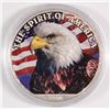 Image 1 : 2008 AMERICAN SILVER EAGLE, COLORIZED (SPIRIT OF AMERICA)  IN PROTECTIVE CAPSULE