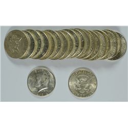 ROLL OF 1964 & 1964-D SILVER KENNEDY HALF DOLLARS