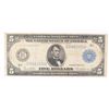 Image 1 : 1914 $5.00 FEDERAL RESERVE NOTE NICE VG