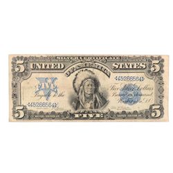 1899 $5.00 SILVER CERTIFICATE "INDIAN CHIEF" FINE+