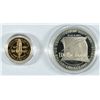 Image 1 : 1987 UNITED STATES CONSTITUTION (2 coin) SET, $5 GOLD & $1 SILVER