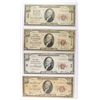 Image 1 : 4 PCS 1929 $10.00 NATIONALS: ALL VG+ ONB SPOKANE, WASH; FNB BALTIMORE, MD,