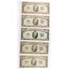 Image 1 : $10.00 SILVER CERTIFICATES (5 PCS) 1934 VG-VF