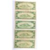 Image 2 : $10.00 SILVER CERTIFICATES (5 PCS) 1934 VG-VF