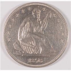 1876-S SEATED LIBERTY HALF MS-62 CLEANED