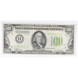 1934 $100.00 FEDERAL RESERVE NOTE XF