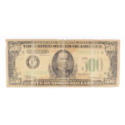 1934A $500.00 BILL FAIR