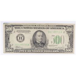 1934A $500.00 BILL VF+