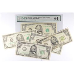 $50.00 FEDERAL RESERVE NOTE LOT: 1985 PMG 64; 1934 FINE, 1934 VG,