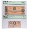 Image 1 : 2 PCS PCGS GRADED CONFEDERATE NOTES: T-63 50 CENTS 64, T-70 $2.00 55PPQ
