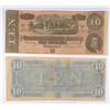 Image 2 : 12 PCS $10.00 CONFEDERATE NOTES CIRC.