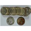 Image 1 : ROLL OF 1964 & 1964-D SILVER KENNEDY HALF DOLLARS
