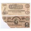 Image 1 : 2 PCS $100.00 CONFEDERATE NOTES CIRC.
