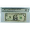 Image 1 : 2003 $1 FEDERAL RESERVE NOTE (STAR) PMG 66